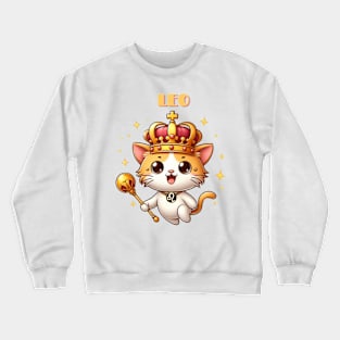 Leo Zodiac Cat Crewneck Sweatshirt